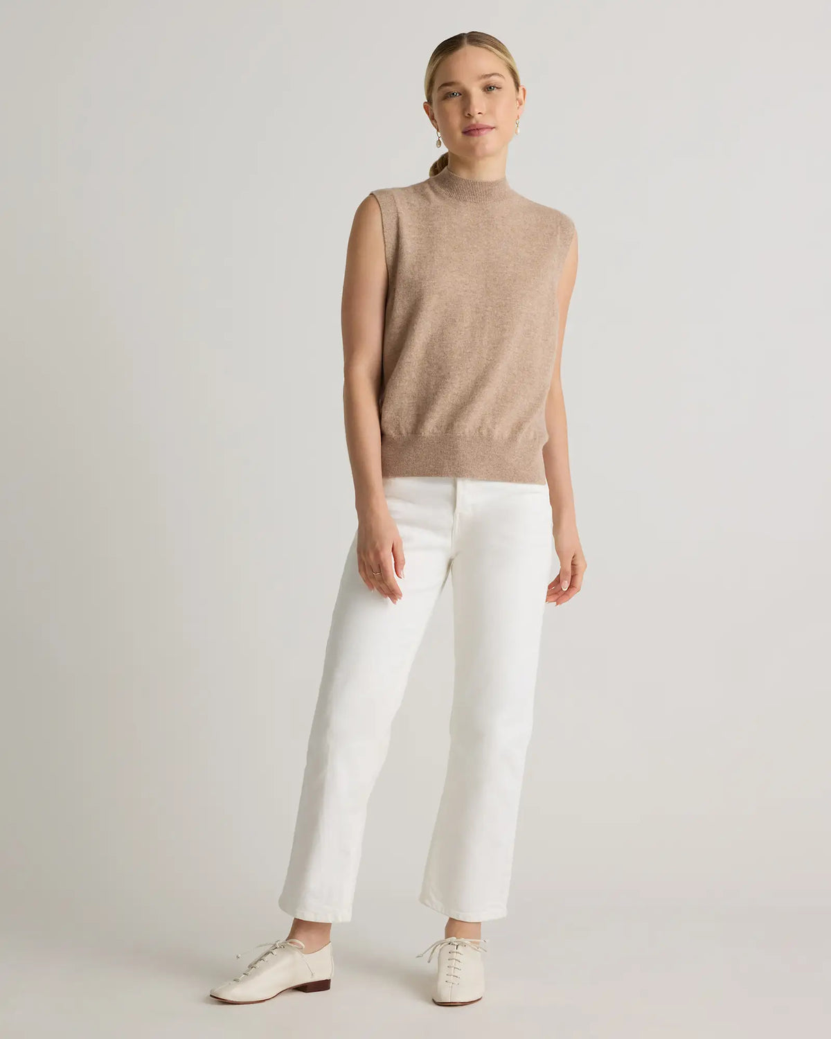 Mongolian Cashmere Mock Neck Sweater Vest - US 5981