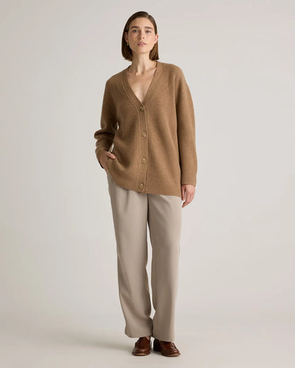 Mongolian Cashmere Oversized Boyfriend Cardigan Sweater - US 1783