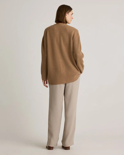 Mongolian Cashmere Oversized Boyfriend Cardigan Sweater - US 1783