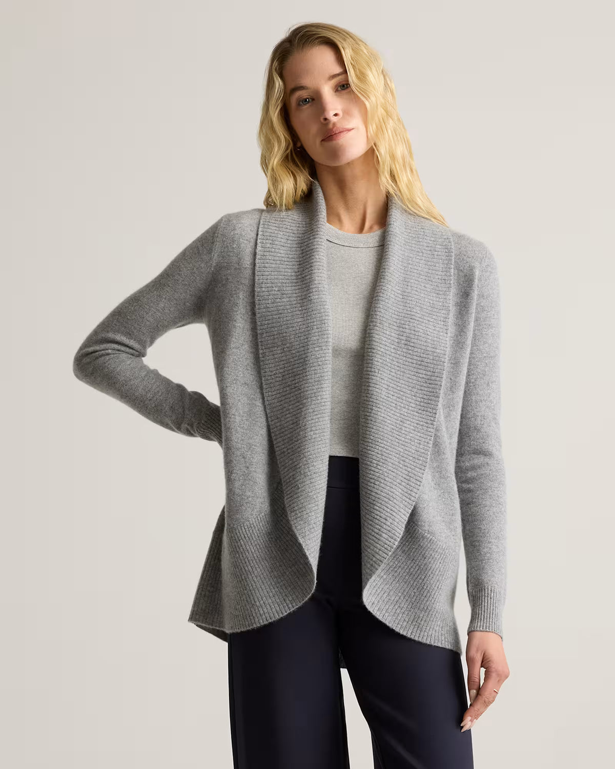 Mongolian Cashmere Open Cardigan Sweater - US 1279