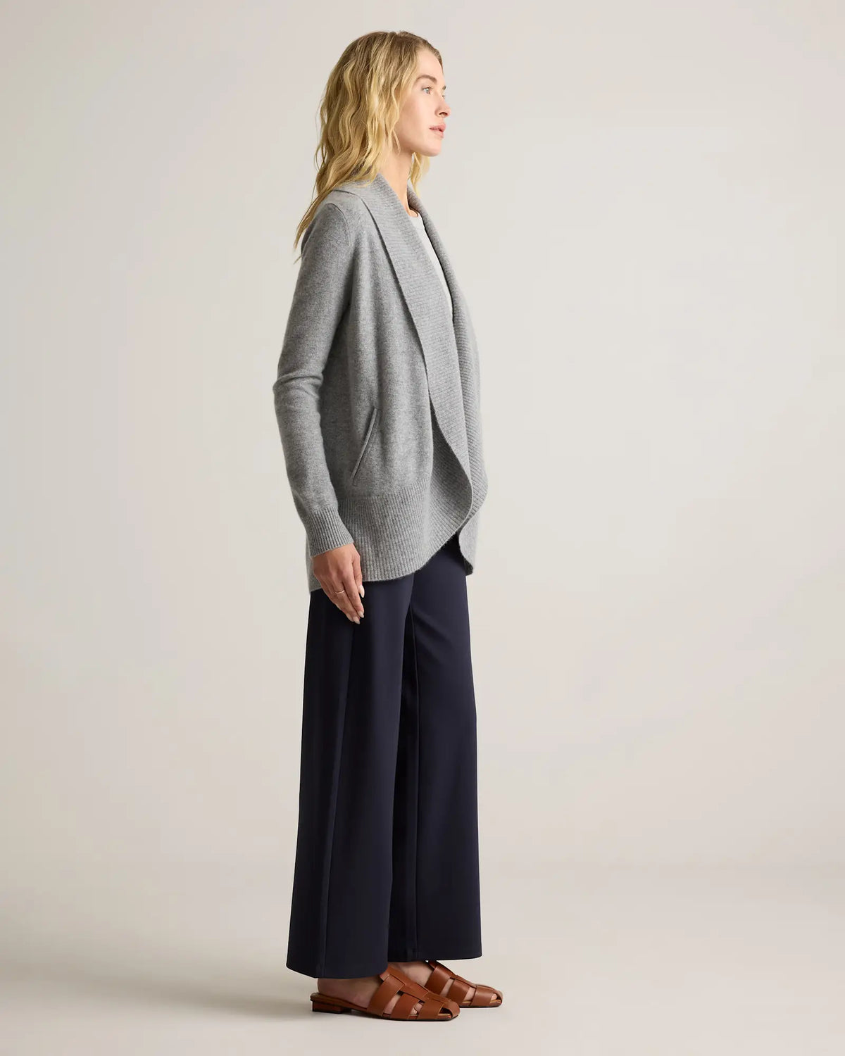 Mongolian Cashmere Open Cardigan Sweater - US 1279