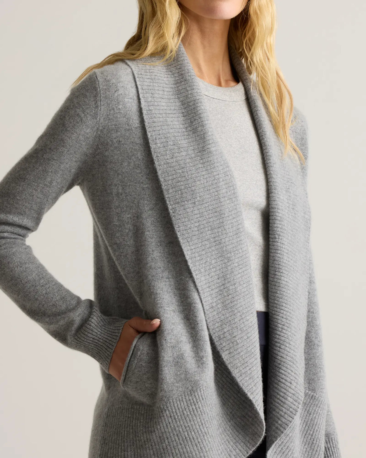 Mongolian Cashmere Open Cardigan Sweater - US 1279