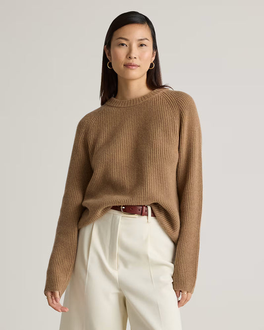 Mongolian Cashmere Fisherman Crewneck Sweater - US 0836