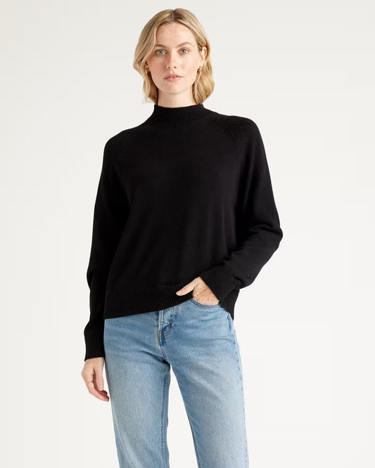 100% Organic Cotton Mock Neck Sweater - US 5402