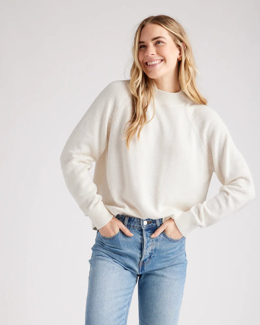 100% Organic Cotton Mock Neck Sweater - US 8231
