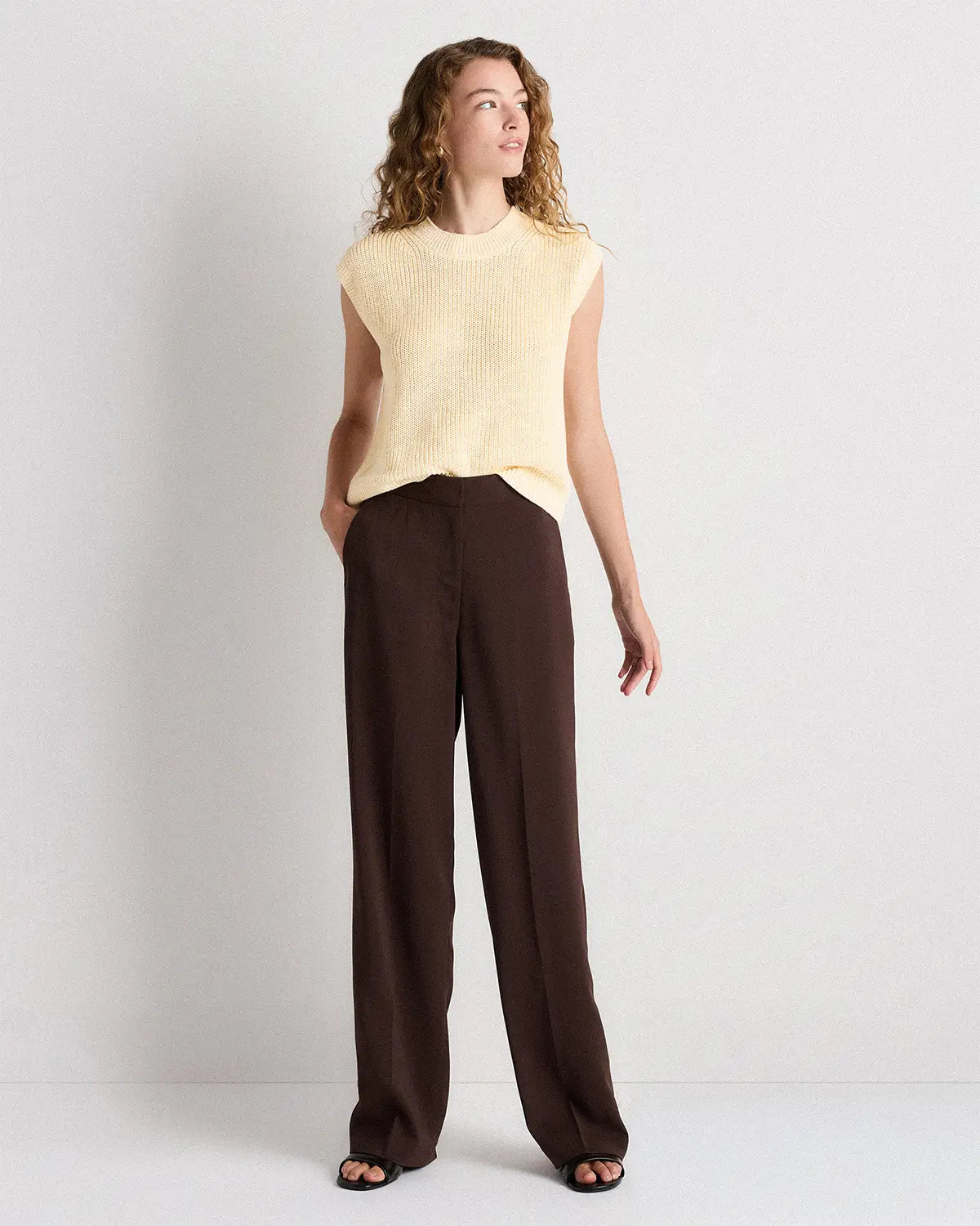 Cotton Linen Sweater Tank - US 9200