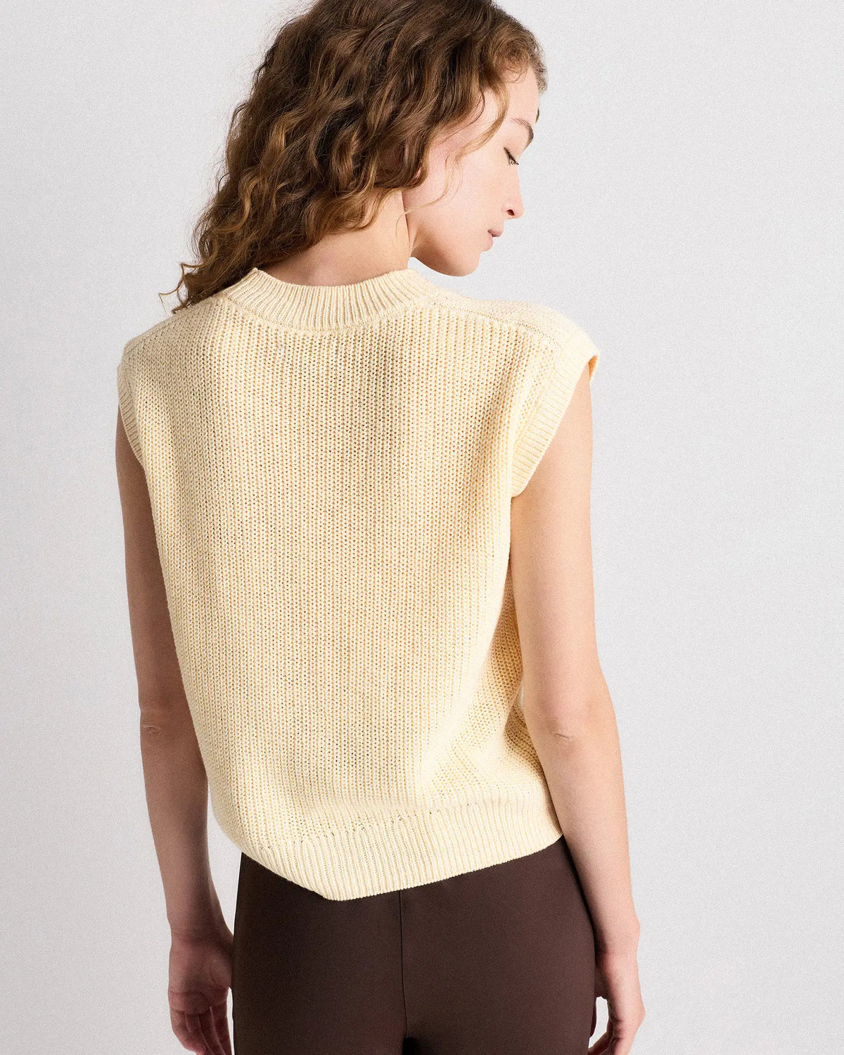 Cotton Linen Sweater Tank - US 9200