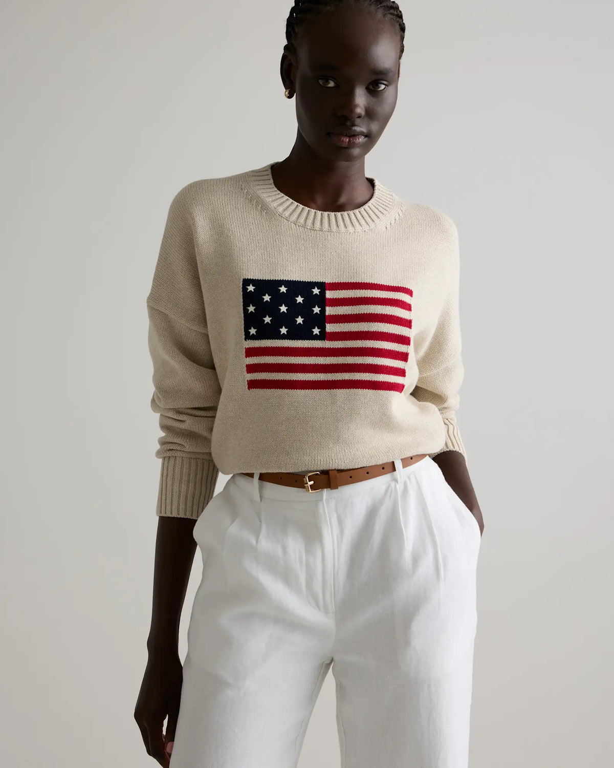 100% Organic Cotton Flag Sweater - US 1744