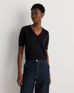 Mongolian Cashmere Short Sleeve Cardigan - US 7990