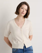 Mongolian Cashmere Short Sleeve Cardigan - US 6286