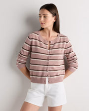 Heather Vintage Pink / Brown Variegated Stripe