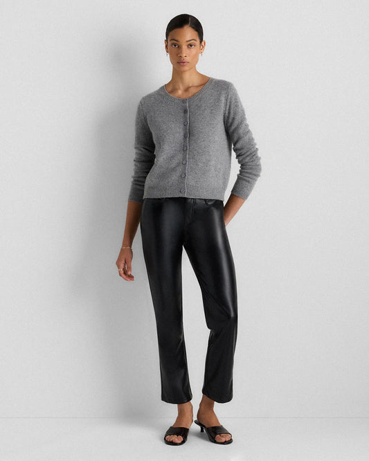 Mongolian Cashmere Cropped Crew Cardigan - US 2914