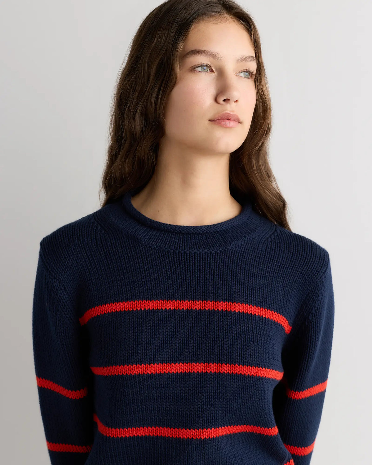 100% Organic Cotton Roll Neck Sweater - US 8572