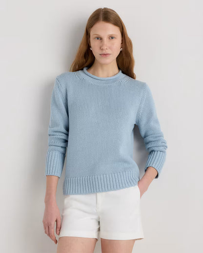100% Organic Cotton Roll Neck Sweater - US 6790