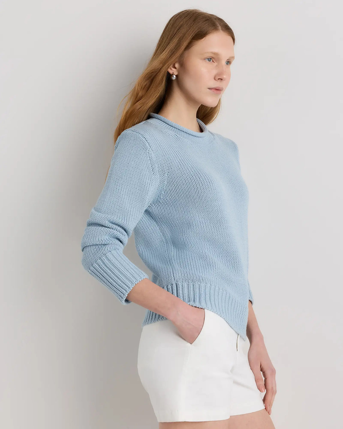 100% Organic Cotton Roll Neck Sweater - US 6790