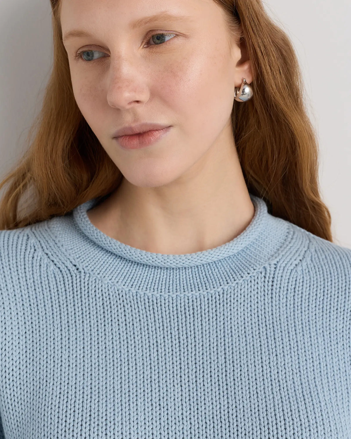100% Organic Cotton Roll Neck Sweater - US 6790