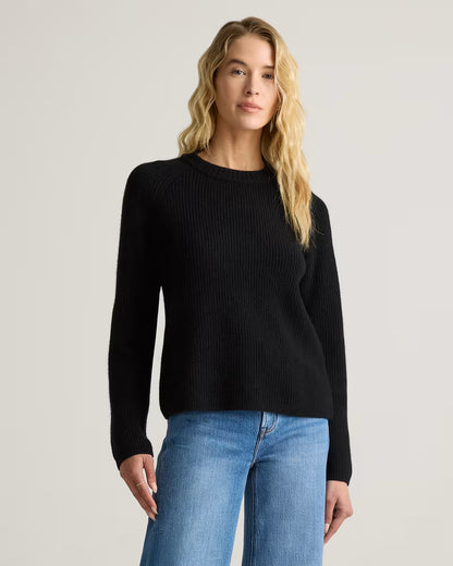Mongolian Cashmere Fisherman Crewneck Sweater - US 9555