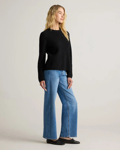 Mongolian Cashmere Fisherman Crewneck Sweater - US 9555
