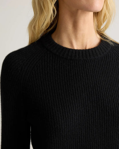 Mongolian Cashmere Fisherman Crewneck Sweater - US 9555