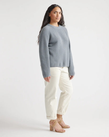 Mongolian Spring Cashmere Fisherman Crewneck Sweater - US 0363
