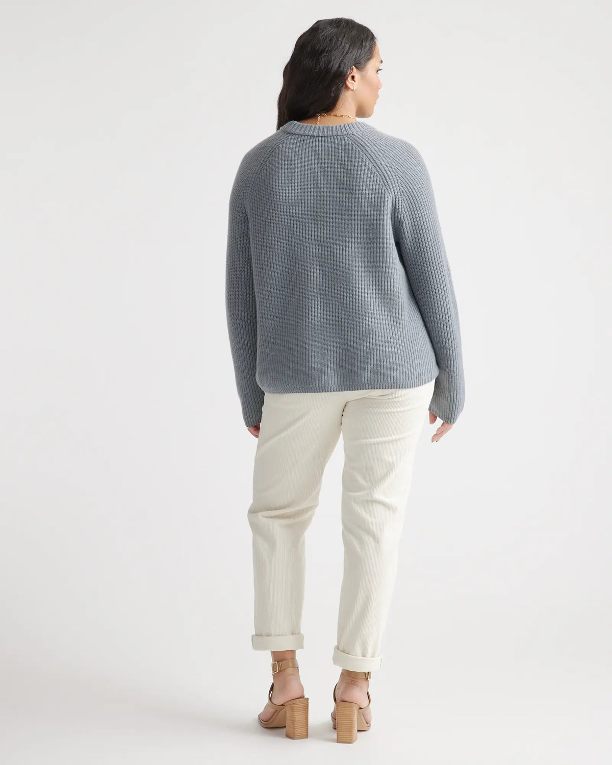 Mongolian Spring Cashmere Fisherman Crewneck Sweater - US 0363