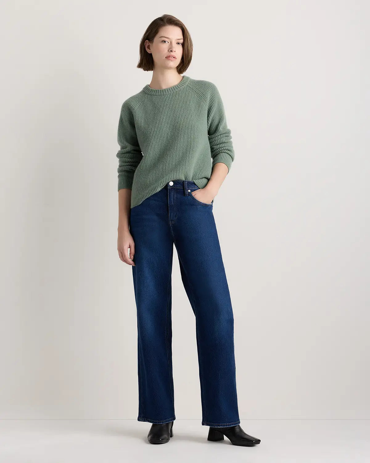 Mongolian Cashmere Fisherman Crewneck Sweater - US 4717