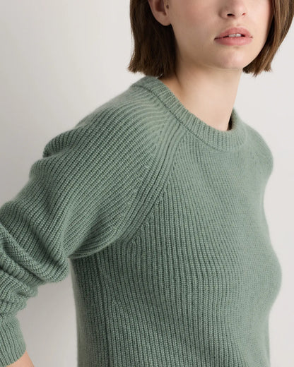 Mongolian Cashmere Fisherman Crewneck Sweater - US 4717