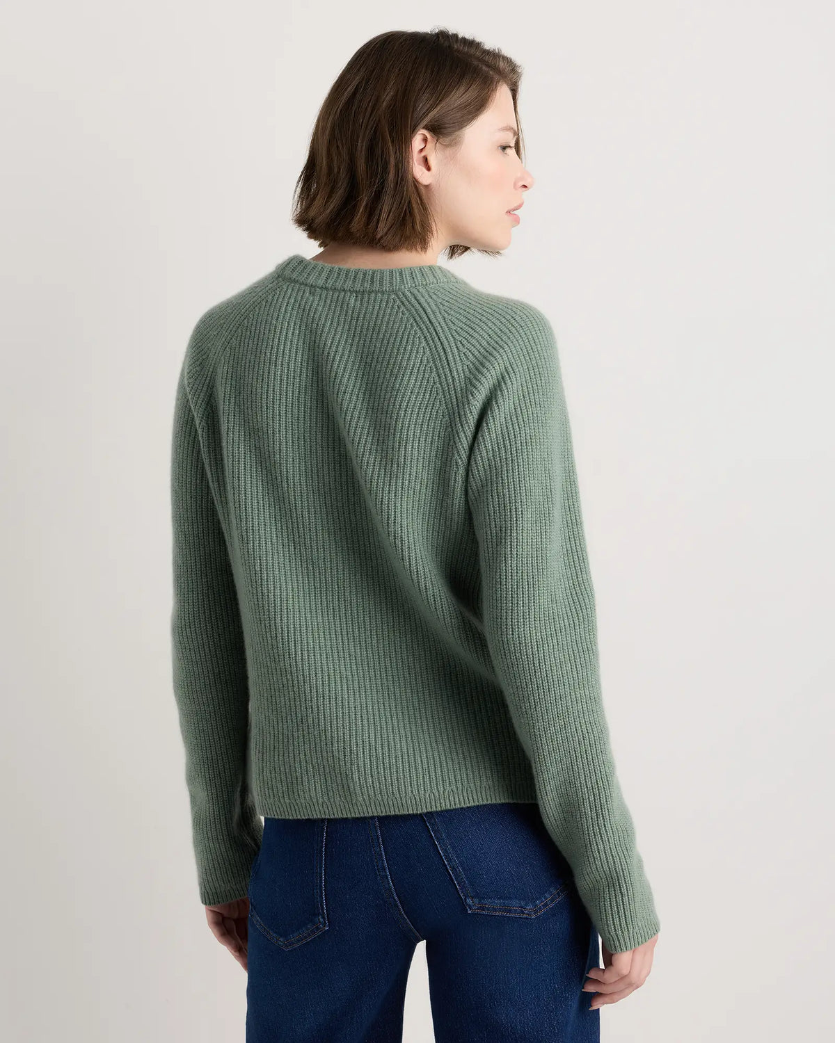 Mongolian Cashmere Fisherman Crewneck Sweater - US 4717