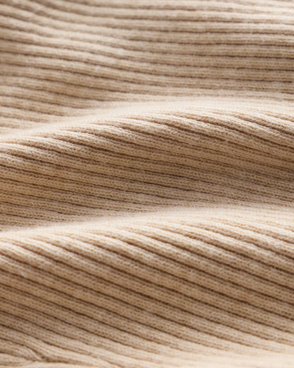 Cotton Cashmere Fitted Ribbed Cardigan - US 5327