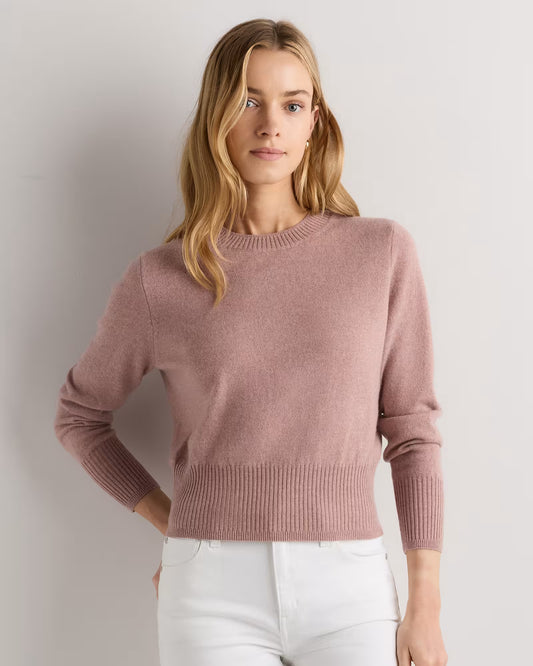 Mongolian Cashmere Shrunken Crewneck Sweater - US 9022