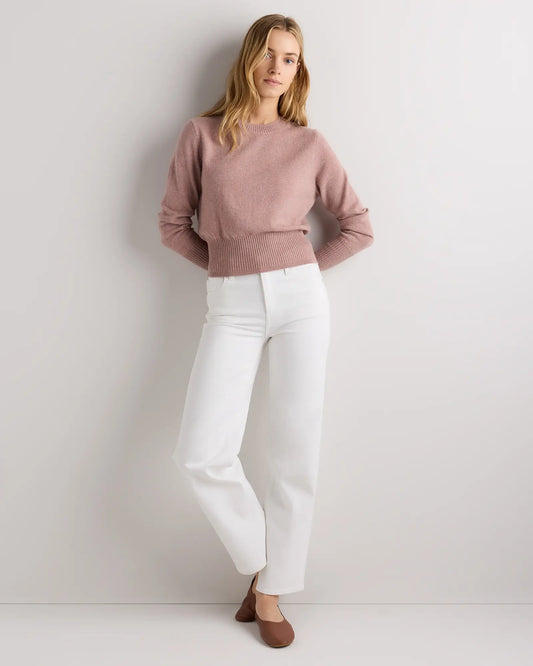 Mongolian Cashmere Shrunken Crewneck Sweater - US 9022