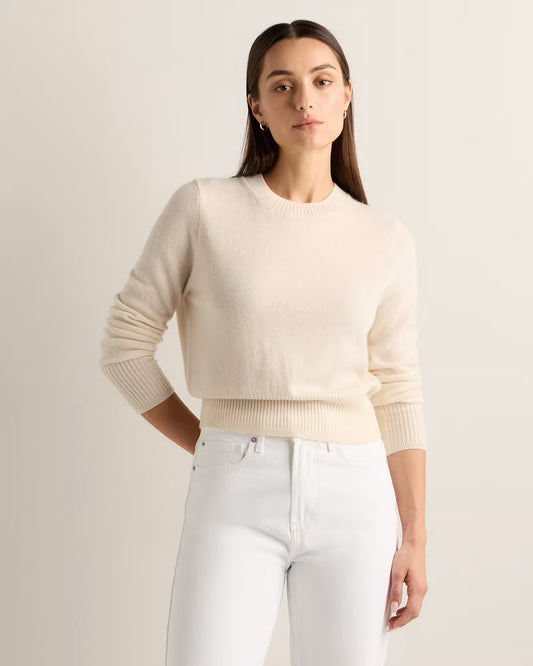 Mongolian Cashmere Shrunken Crewneck Sweater - US 3199