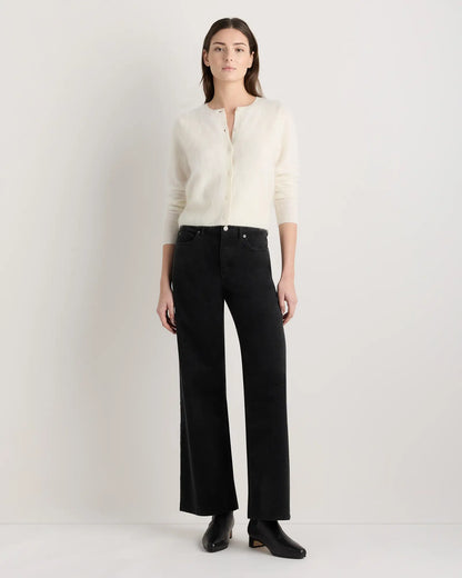 Brushed Cashmere Cropped Crewneck Cardigan - US 2258