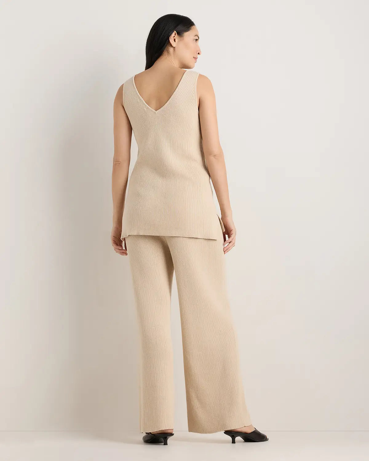 Cotton Cashmere Maternity and Nursing V-Neck Tank - US 7498