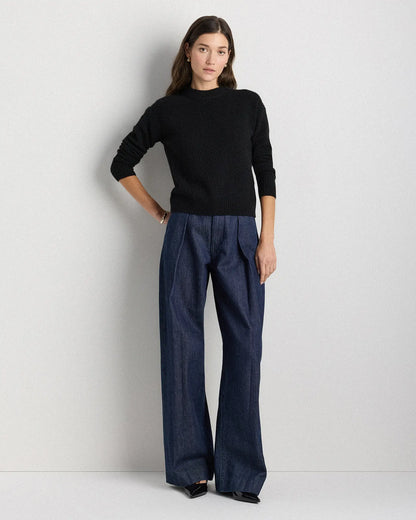 100% Yak Wool Diamond Stitch Crew - US 9697