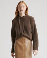 Mongolian Cashmere Fisherman Pullover Hoodie - US 4293