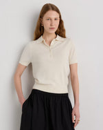 Mongolian Cashmere Short Sleeve Polo - US 9811