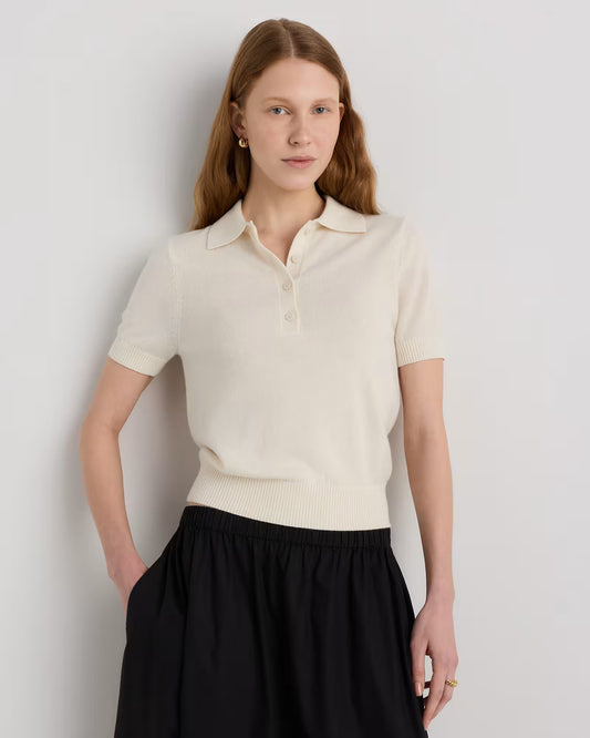 Mongolian Cashmere Short Sleeve Polo - US 9811