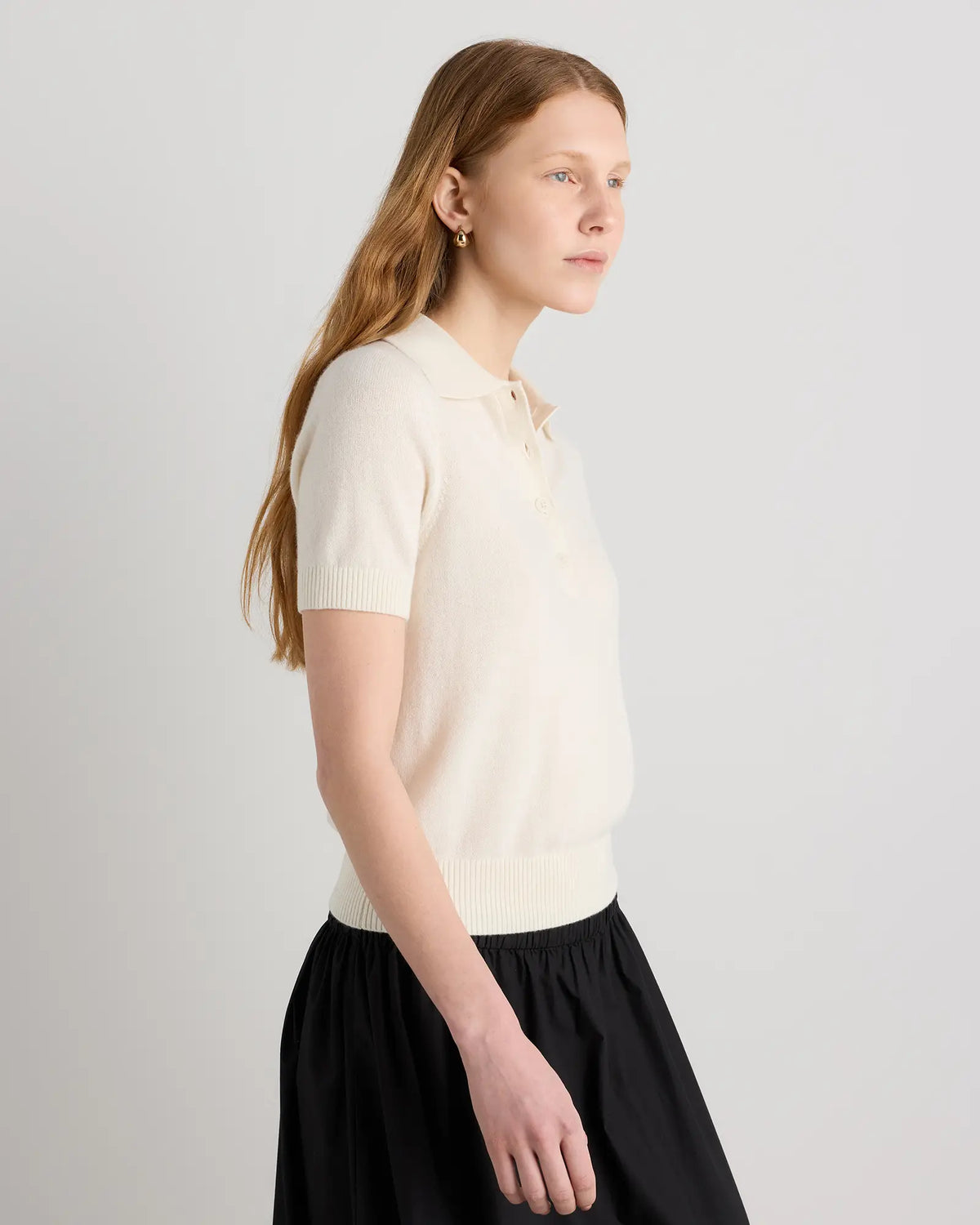 Mongolian Cashmere Short Sleeve Polo - US 9811