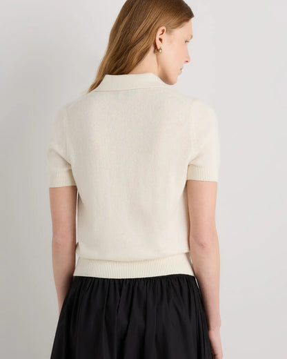 Mongolian Cashmere Short Sleeve Polo - US 9811