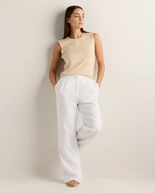 Lightweight Cotton Cashmere Sweater Tank - US 5186