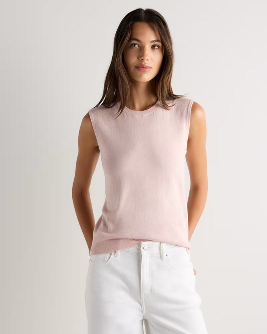Lightweight Cotton Cashmere Sweater Tank - US 5729