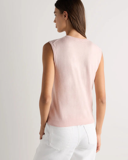 Lightweight Cotton Cashmere Sweater Tank - US 5729