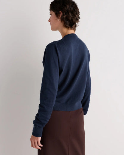 Lightweight Cotton Cashmere Crew Cardigan - US 2989