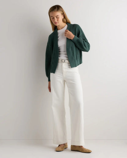 100% Organic Cotton Waffle Stitch Open Cardigan - US 8499