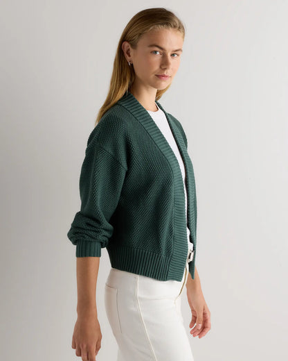 100% Organic Cotton Waffle Stitch Open Cardigan - US 8499