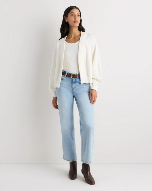 100% Organic Cotton Waffle Stitch Open Cardigan - US 0263