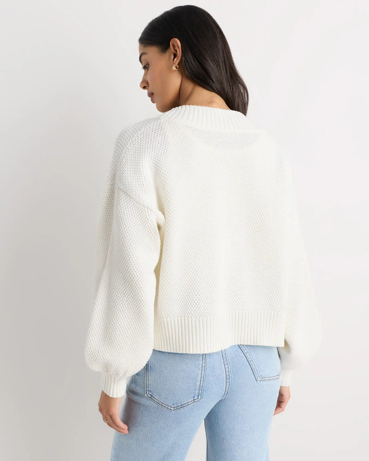 100% Organic Cotton Waffle Stitch Open Cardigan - US 0263