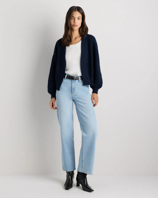 100% Organic Cotton Waffle Stitch Open Cardigan - US 1417