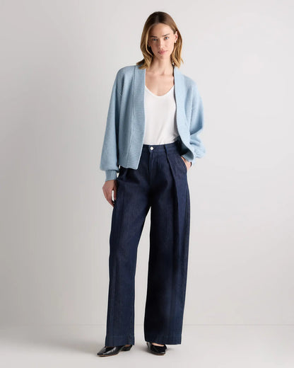 100% Organic Cotton Waffle Stitch Open Cardigan - US 5299